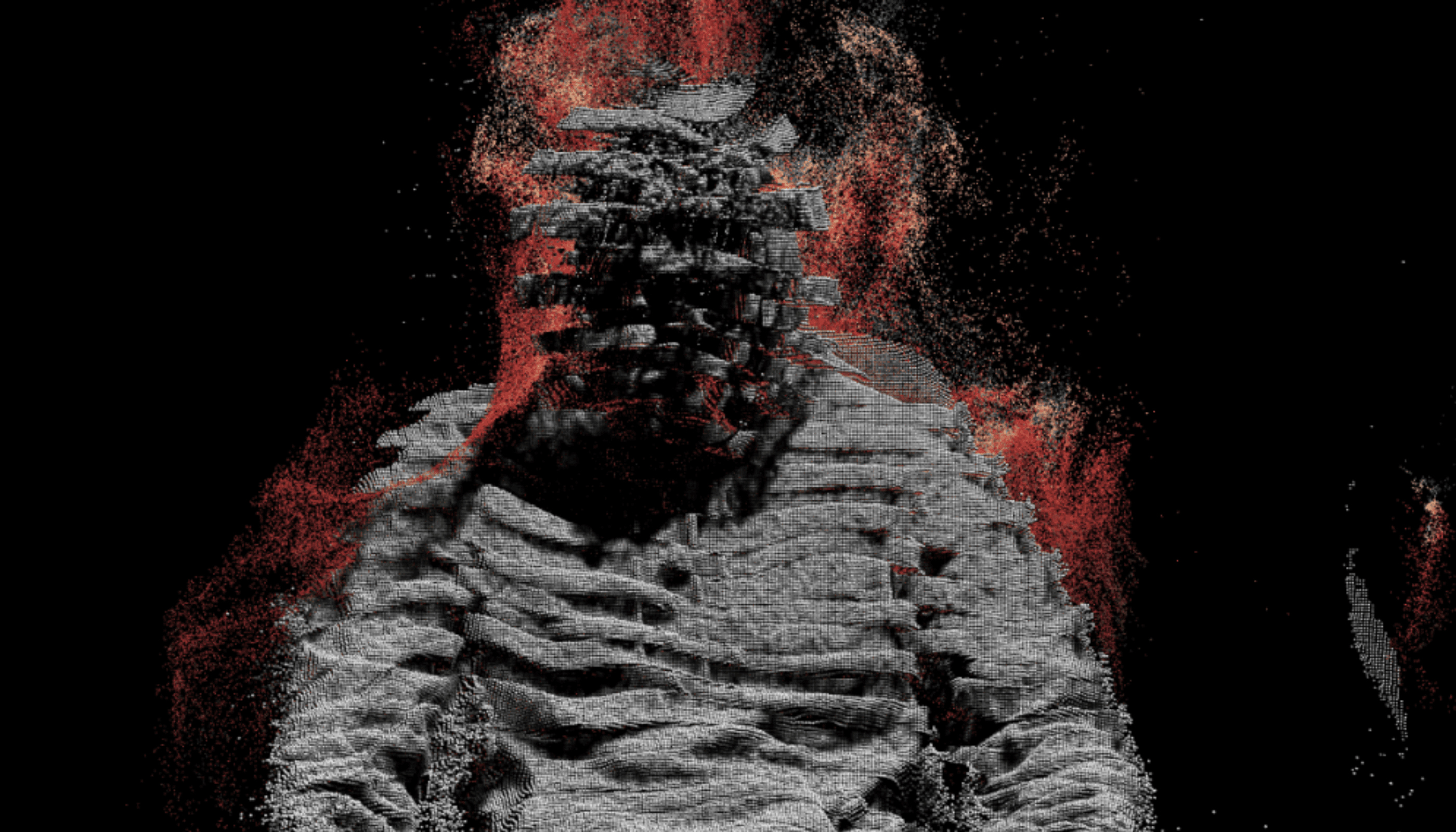 Time Slice mode — overlapping silhouettes of the body across recent moments